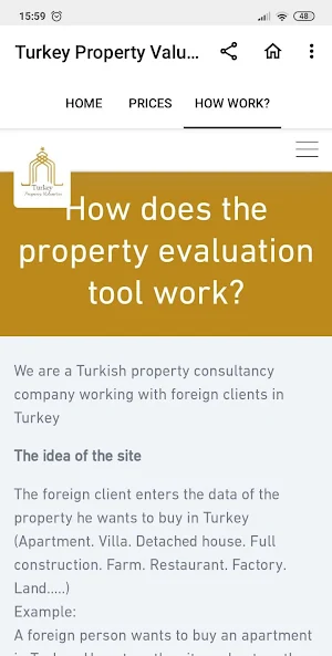 Turkey Property Valuation Screenshot 2
