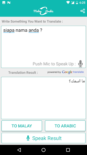 Malay Arabic Translator Screenshot 2
