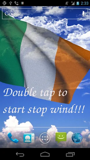 Ireland Flag Live Wallpaper Screenshot 0
