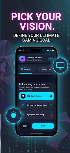 AI Gaming Room Makeover Design Screenshot 2