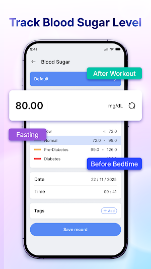 Blood Sugar & BP Monitor Screenshot 0