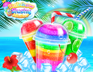 Rainbow Frozen Slushy Truck: Ice Candy Slush Maker Screenshot 0