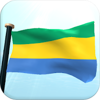 Gabon Flag 3D Live Wallpaper