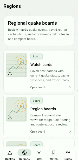 Quake Route Card Screenshot 1