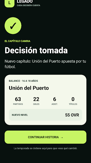 Legado: Carrera de Fútbol Screenshot 3