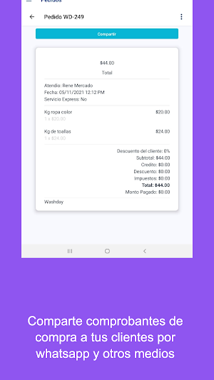 Washday POS Screenshot 2