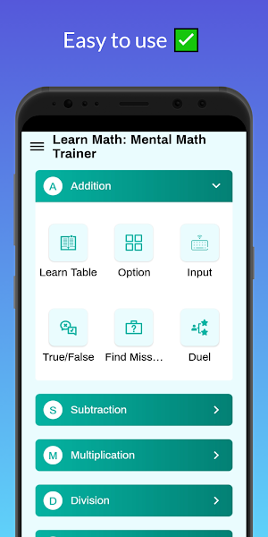 Mental Math Trainer Screenshot 0