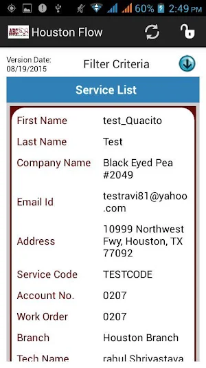 ABC Houston Service Flow Screenshot 1