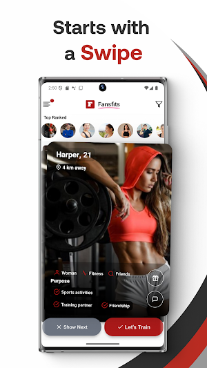 Fansfits - Fitness Dating App Screenshot 0