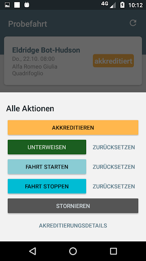 Probefahrtenbutler Screenshot 1