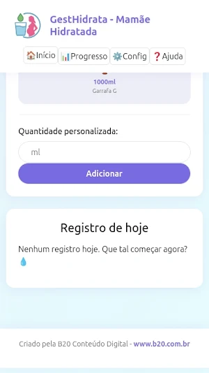 GestHidrata - Mamãe Hidratada Screenshot 2