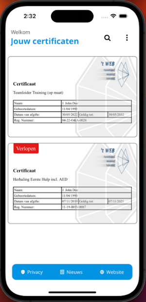 PasjesApp Screenshot 1