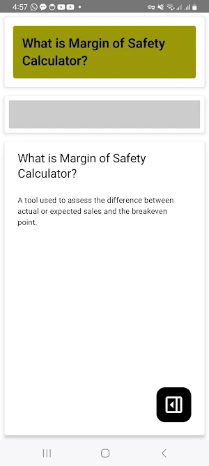 Margin of Safety Calculator Screenshot 1