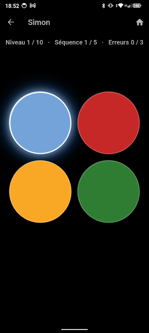 Jeu de Simon – Direct Mémoire Screenshot 1