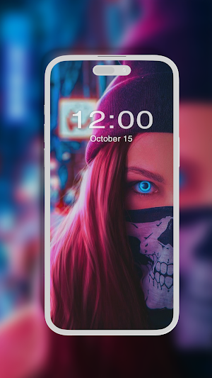 Mask Girl Wallpapers Screenshot 1