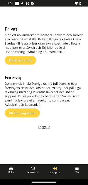 Taxi Enköping Screenshot 2