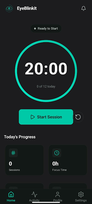 EyeBlinkIt - 20-20-20 Rule Screenshot 1