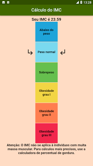 IMC, gordura no corpo e água Screenshot 2