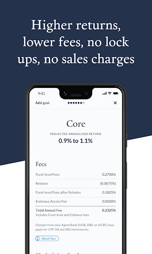 Endowus: Invest CPF, SRS, Cash Screenshot 1