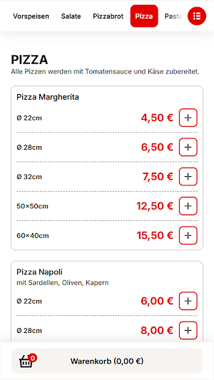 Osteria Pomodoro Lieferservice Screenshot 3