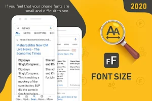 big font size  Change Enlarge - small to big font Screenshot 0