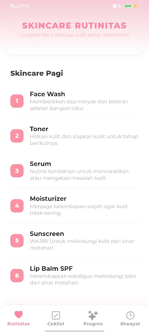 Skin Diary Screenshot 1
