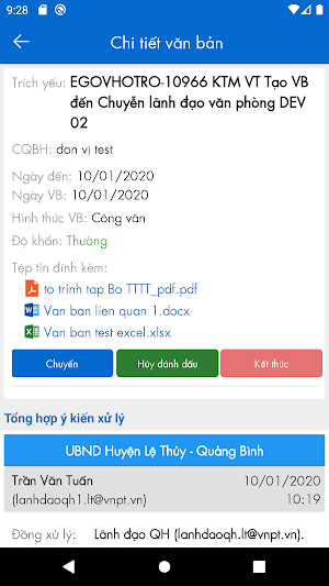 Vinacomin eOffice Screenshot 2