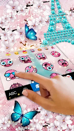 Girly Paris Keyboard - Girly theme Screenshot 1