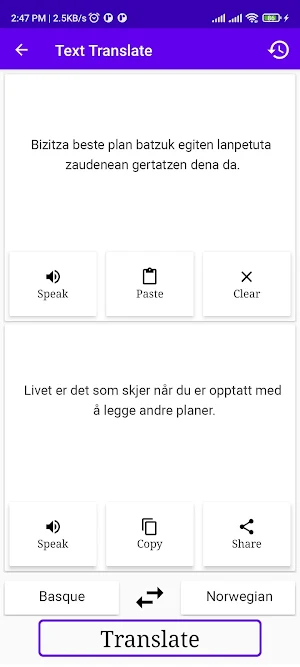 Basque To Norwegian Translator Screenshot 1