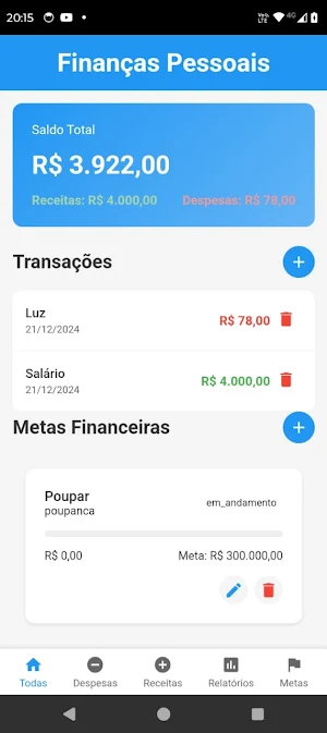 Gestão Financeira Screenshot 1