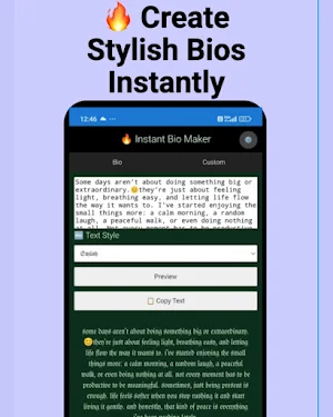 Instant Bio Maker Screenshot 1