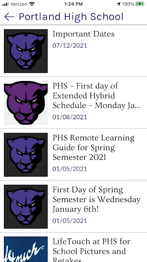 Portland High School Screenshot 1