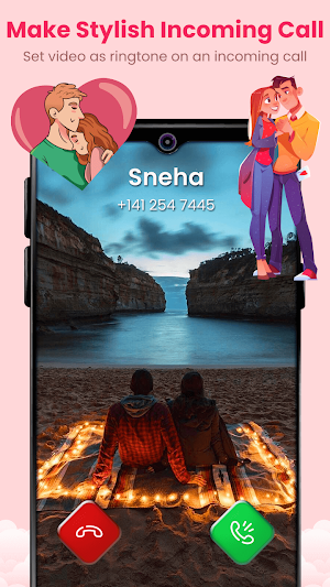 Full Screen Love Video Ringtone for Call Screenshot 3