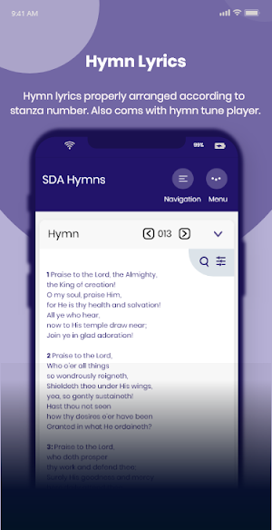 SDA Hymnal with tunes offline Screenshot 3