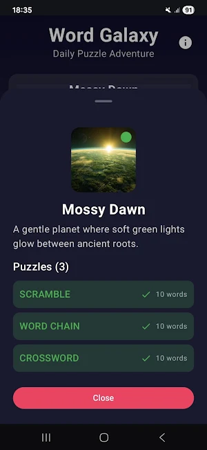 Word Galaxy-Daily Puzzle Screenshot 0