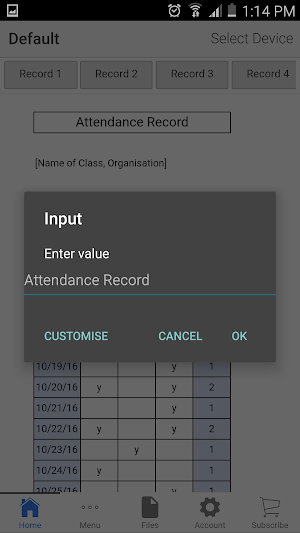 Attendance Record Pro Screenshot 1