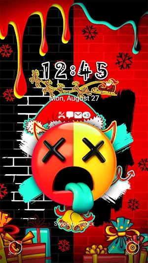 Christmas Half Emoji-Wallpaper Screenshot 1