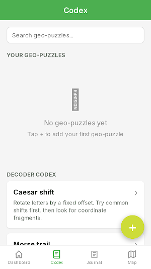 GeoCache Codex Screenshot 1