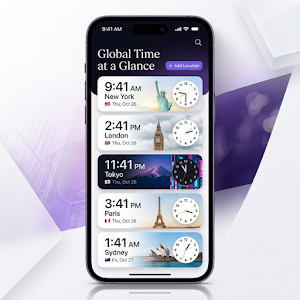 World Clock & Timezone Map Screenshot 1