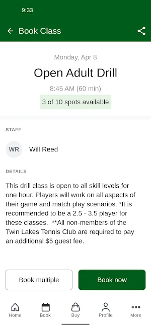 Twin Lakes Tennis Club Screenshot 2