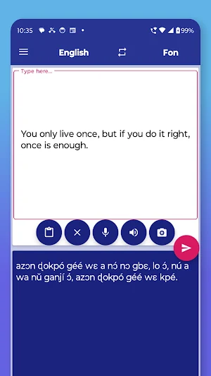 Fon English Translator Screenshot 2