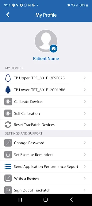 TracPatch Health Knee Screenshot 2