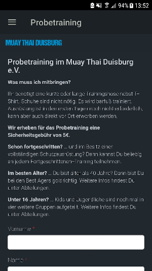 Muay Thai Duisburg Screenshot 2