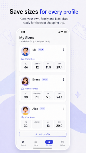 Shoes & Clothes Size Converter Screenshot 2