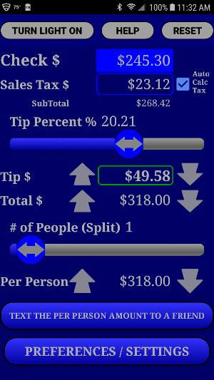 Restaurant Tip & Split Calculator Pro Screenshot 2