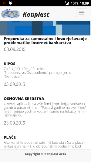 Konplast novosti Screenshot 0
