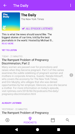 Podcasts Tracker - Podcast management made easy Screenshot 1