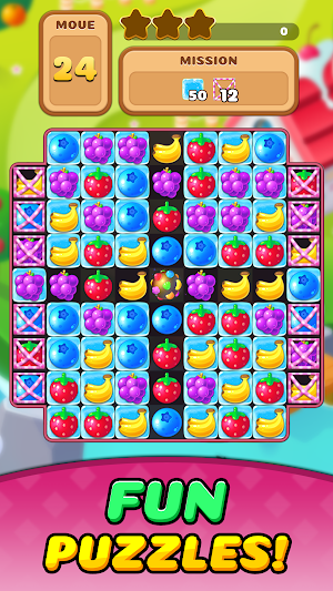 Fruit Delight Burst: Match3 Sweet Puzzle Adventure Screenshot 1