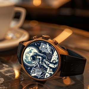 Key WF84 Astronaut Watch Face Screenshot 3