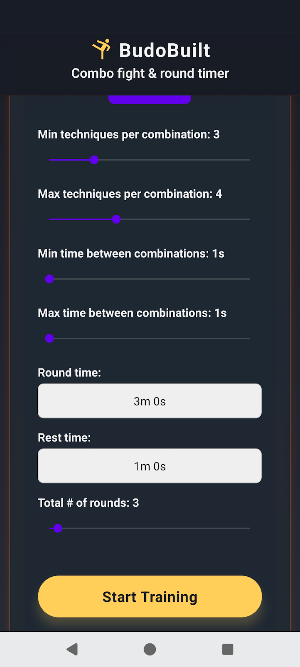 BudoBuilt combo round timer Screenshot 2